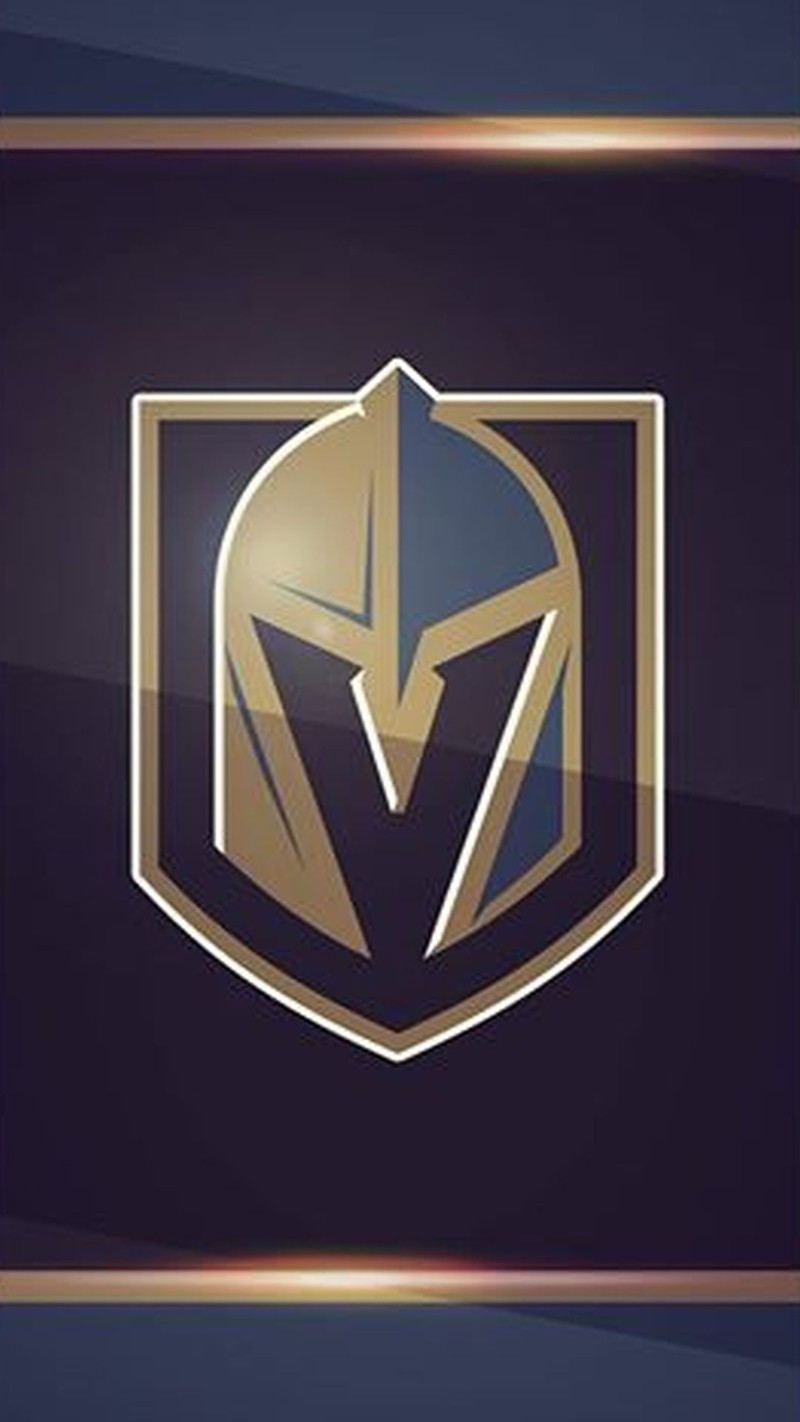 Логотип золотых рыцарей на темном фоне (golden knights, хоккей, лас вегас, las vegas, нхл)