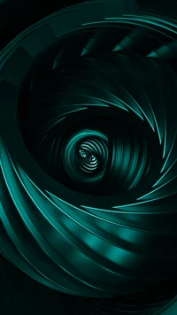 Electric Blue Spiral Fractal in Cosmic Depths