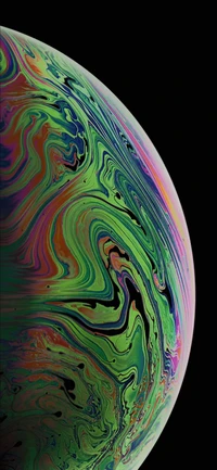 Esfera abstracta colorida inspirada en el espacio y la naturaleza