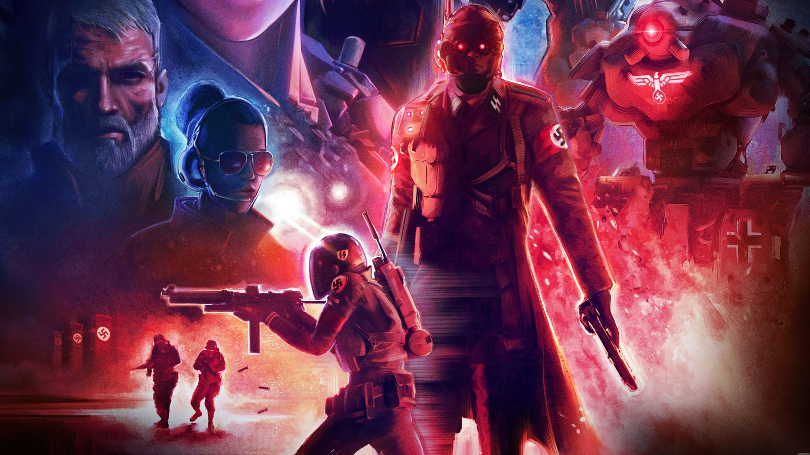 Lade wolfenstein youngblood, videospiel, soldaten Hintergrund herunter