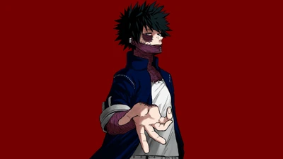 A chama azul de Dabi: Uma pose marcante de My Hero Academia