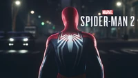 Spider-Man 2: Advanced Suit in a Dynamic Cityscape