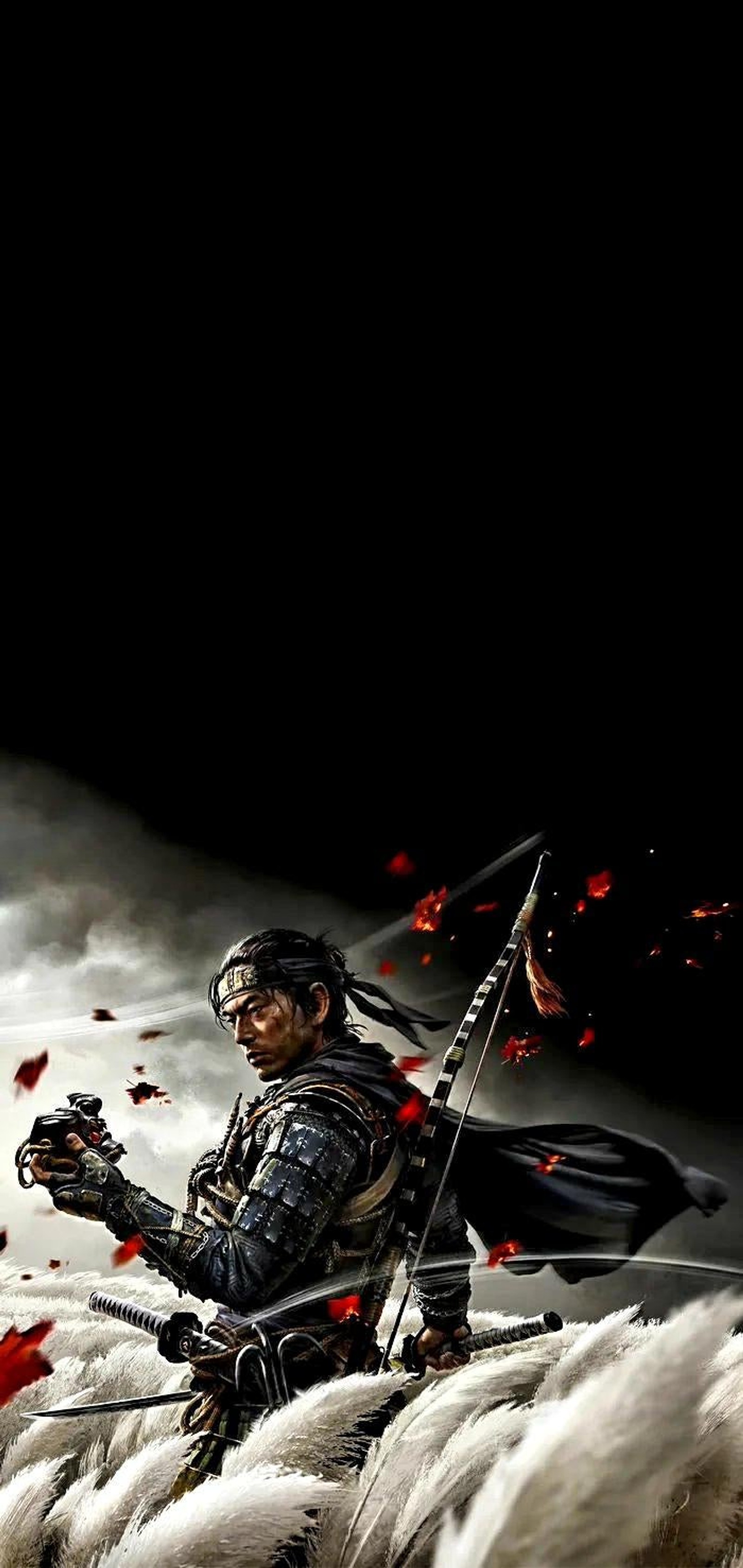 Arafed image of a man with a sword and a sword in his hand (playstation 4, open world, action game, samurai, automotive tire)