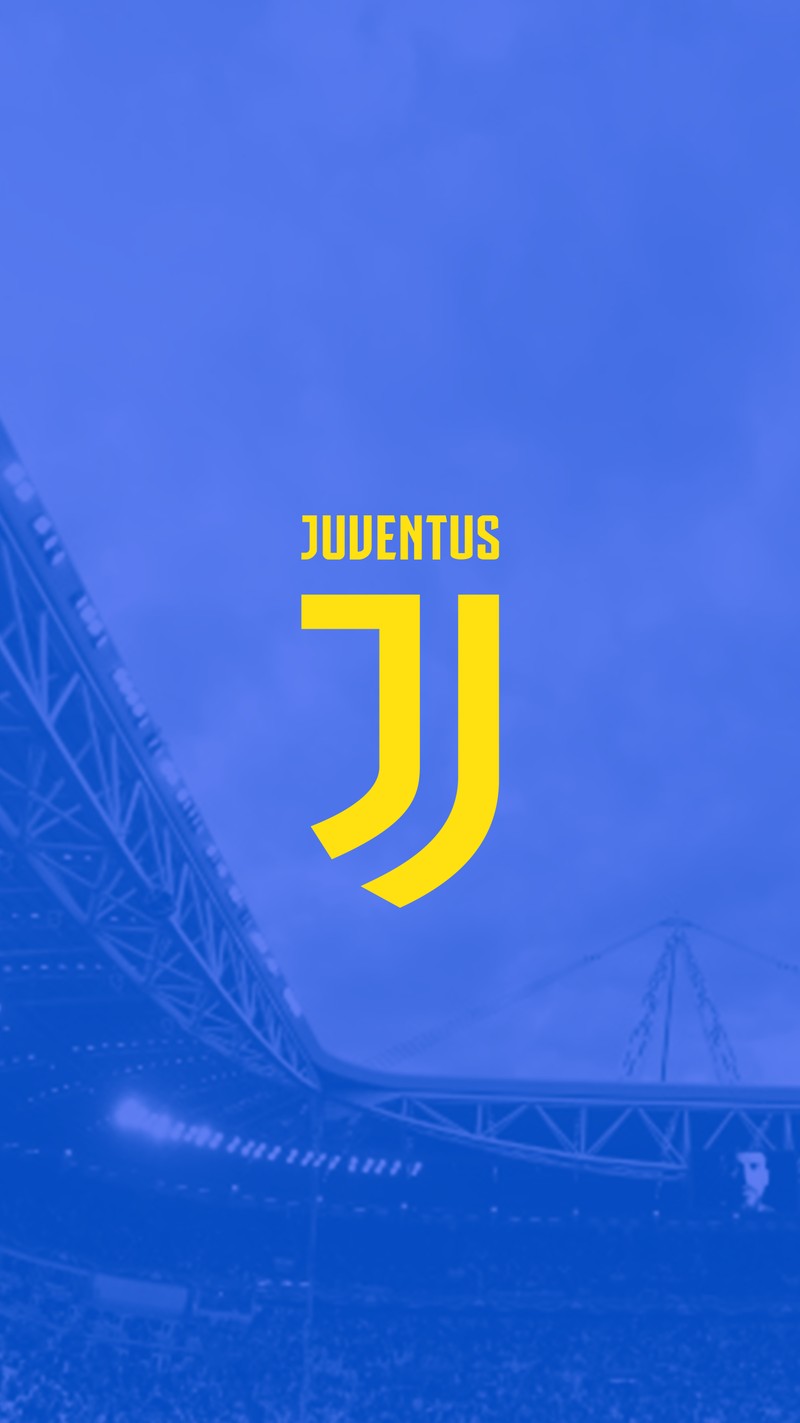 Синий и желтый логотип со словом juventus на нем (ювентус, ювентинец, juventino, juventus, juventus fc)