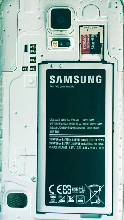 Composants internes et batterie du Samsung Galaxy S5