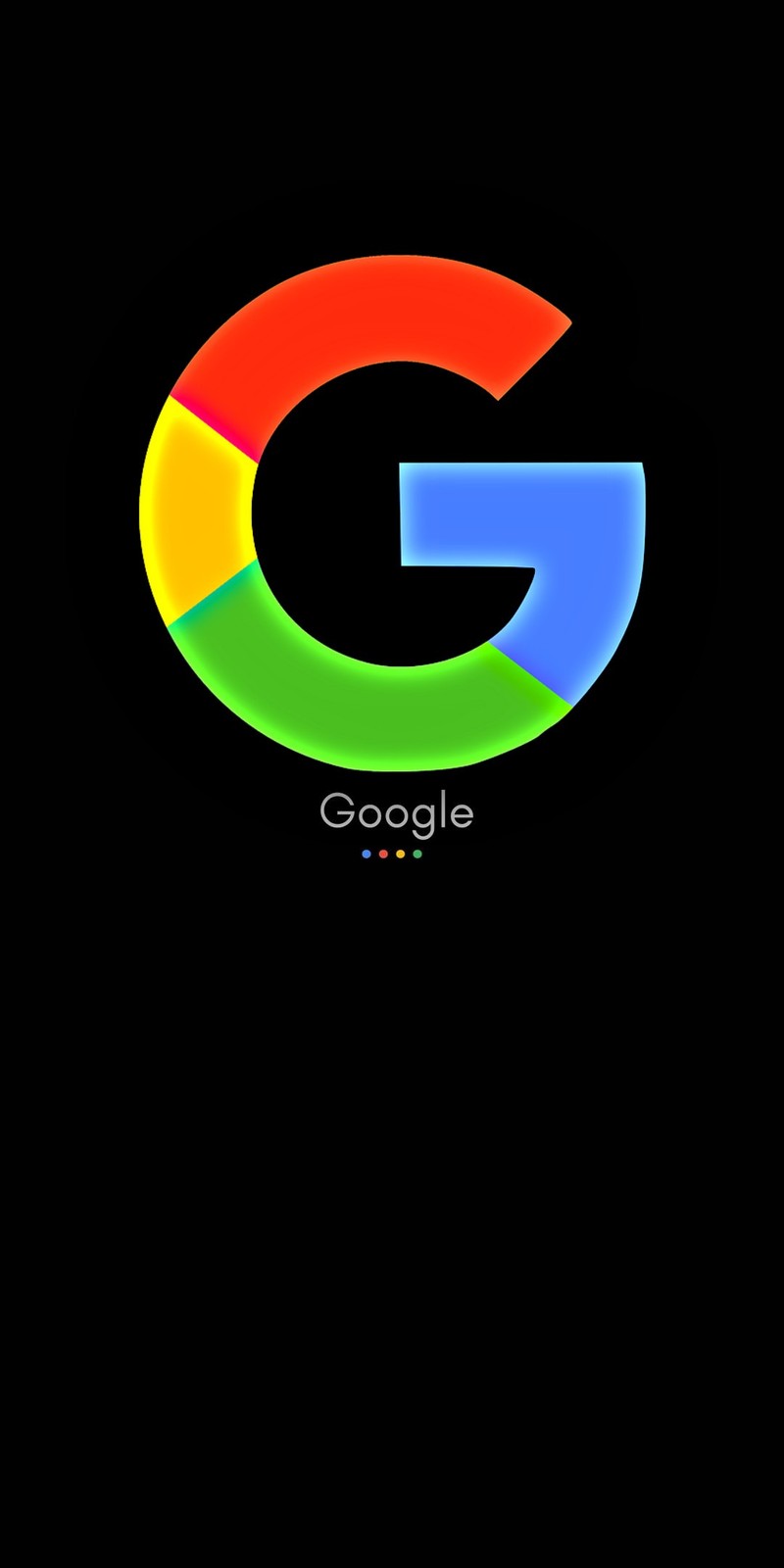 Логотип google на черном фоне (good for amoled, good for home sceeen)