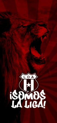 Wir sind La Liga! - LDA Alajuelense Emblem mit brüllendem Löwen