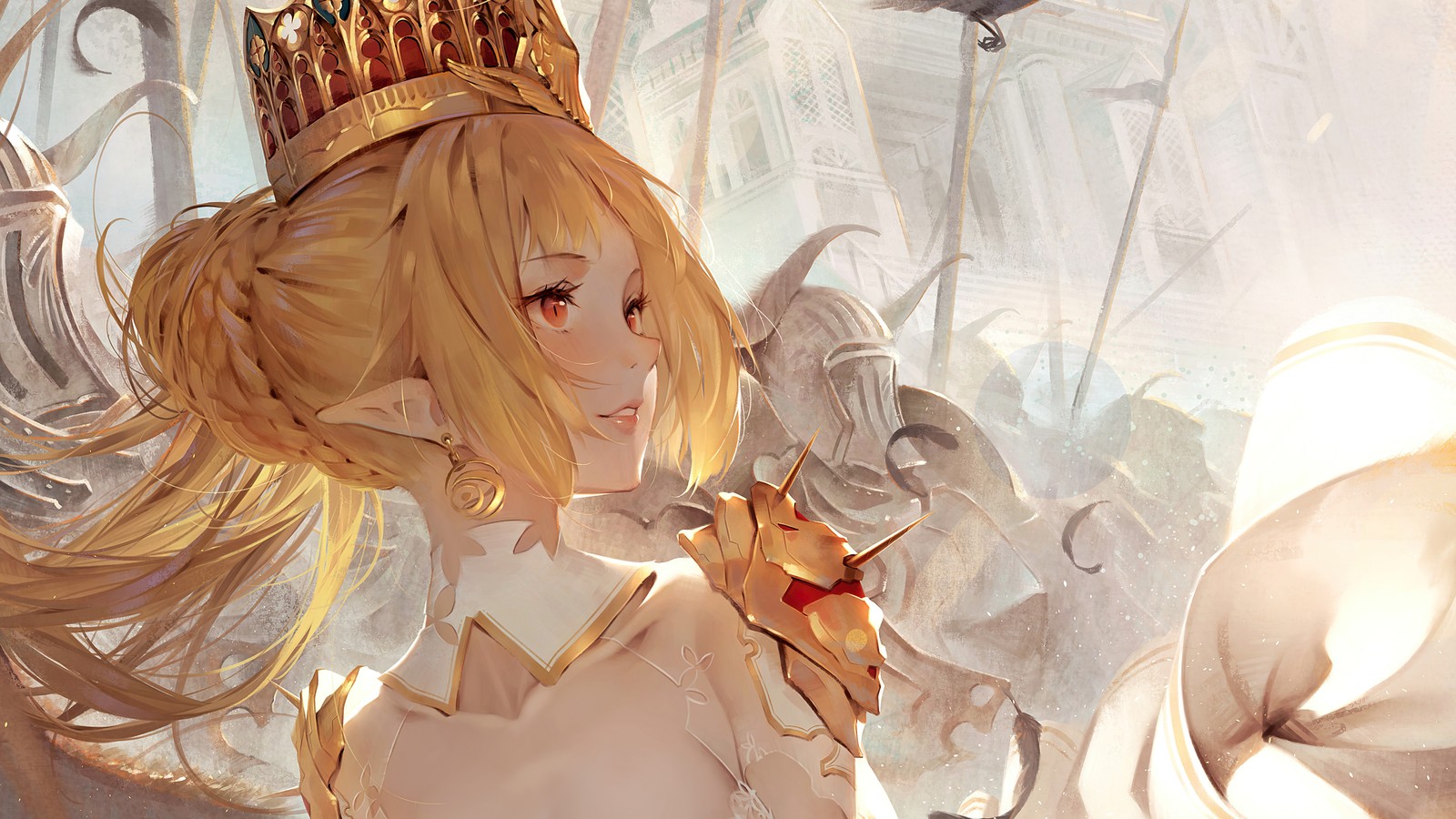 princess, anime, beautiful, blonde, fantasy Download Wallpaper