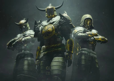 Guardianes en armadura épica de Destiny 2