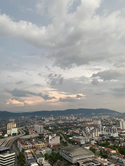 nube, zona residencial, área urbana, vecindario, ciudad