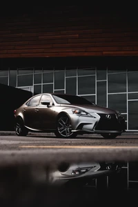 Sleek Lexus IS sports sedan reflecting sophistication and performance.