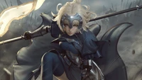 Jeanne d'Arc im Kampf - Fate/Grand Order Kunstwerk