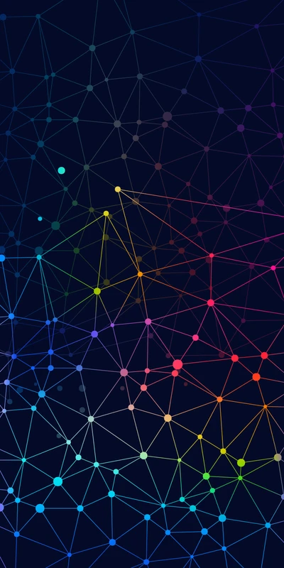 Colorful Abstract Digital Network Wallpaper