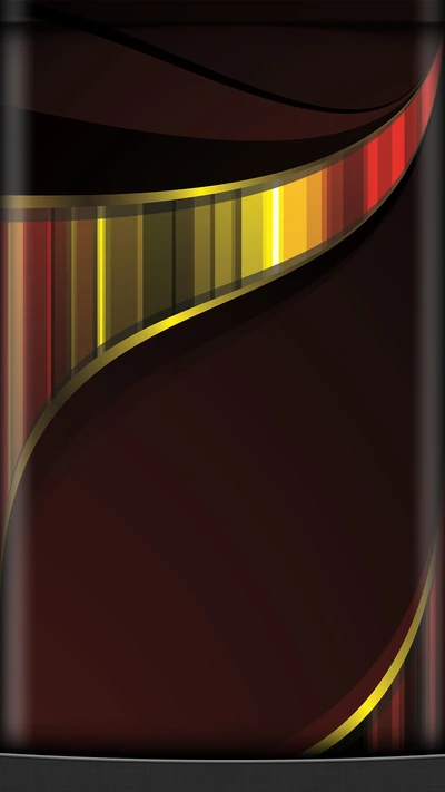 Abstract Elegance: Gold and Red Flowing Design