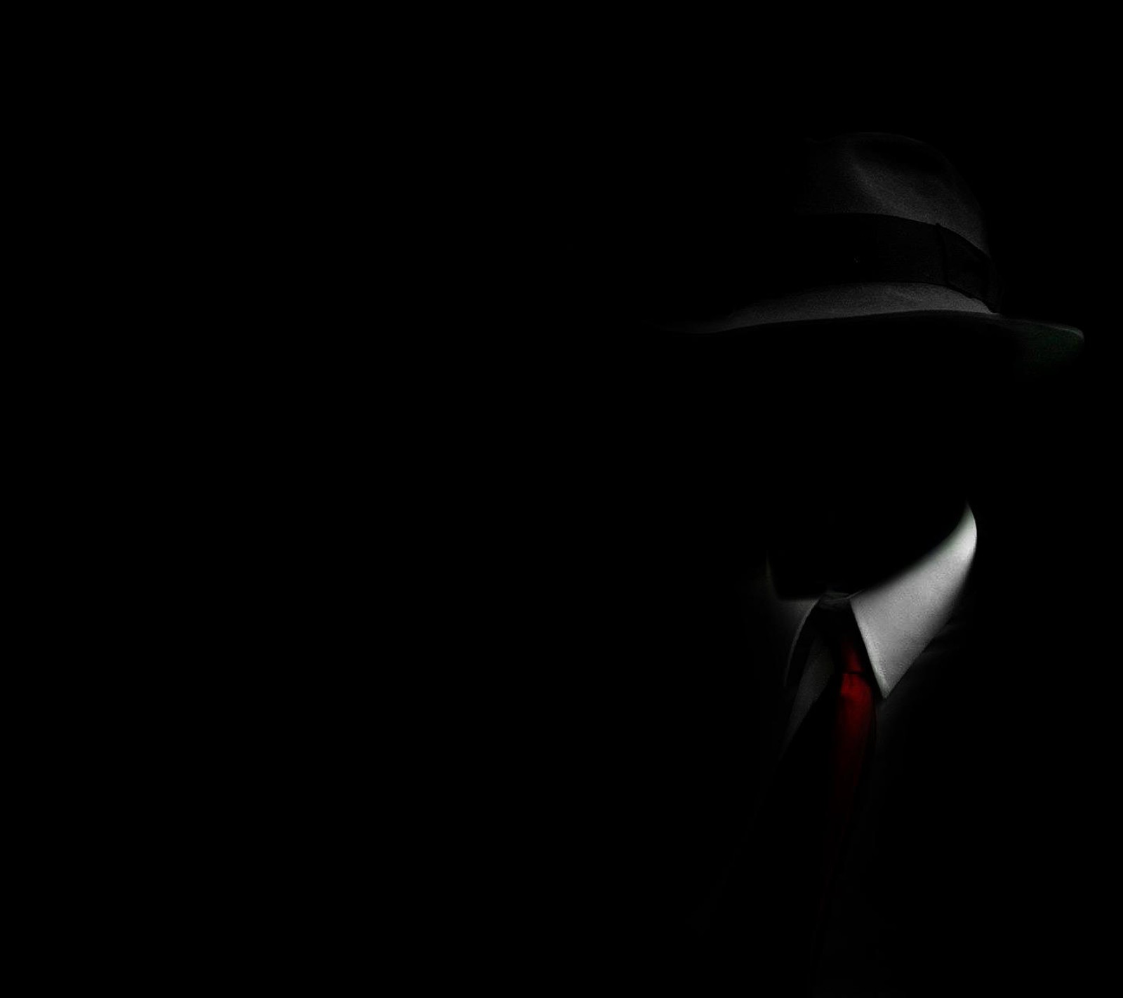 Arafed man in a hat and tie in the dark (anonymous, hat, incognito, men, stranger)