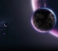 planeten, lila, purple planets