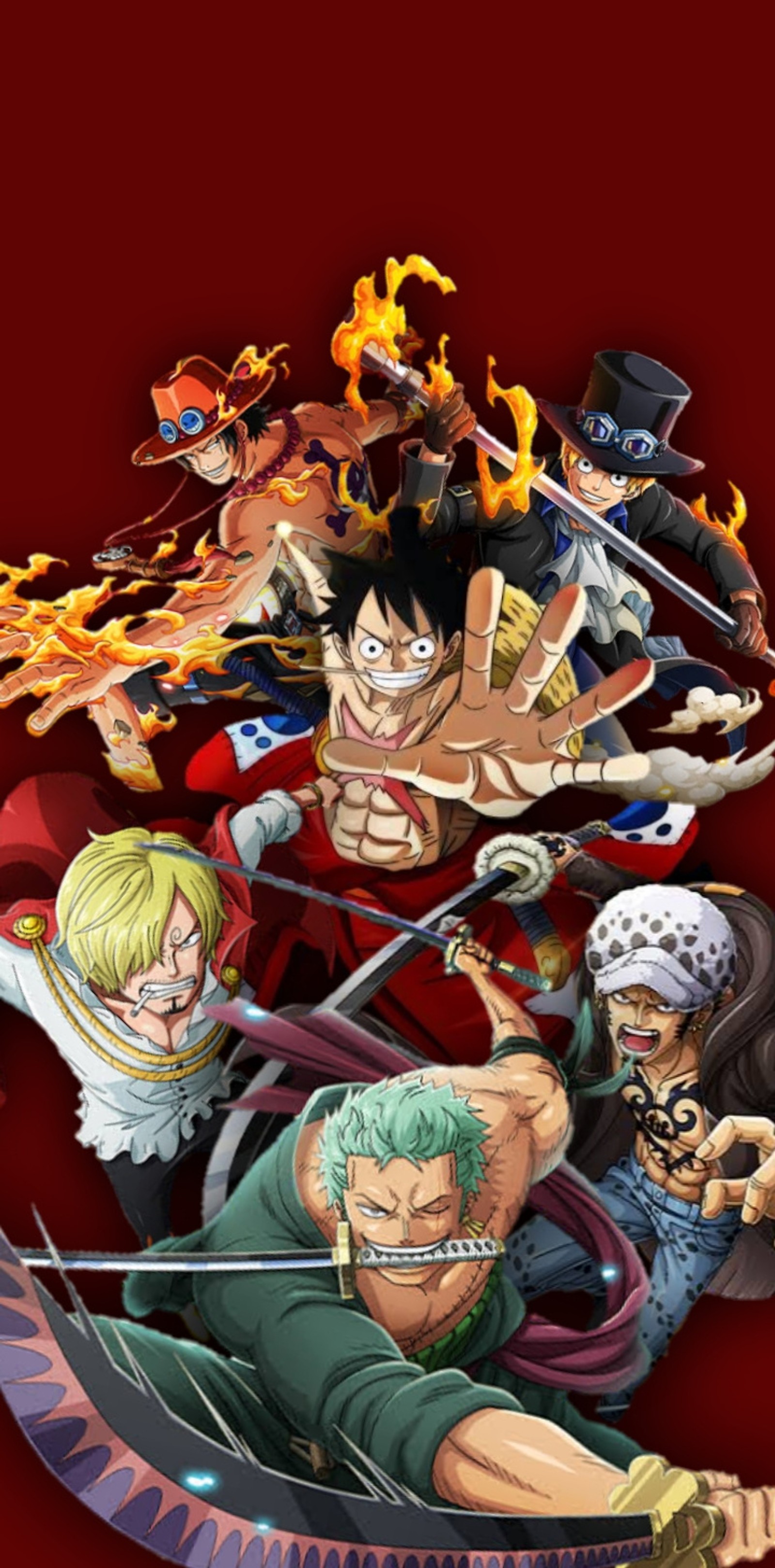 Téléchargez le fond d'écran as, loi, luffy, un, pièce