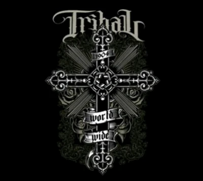 génial, croix, sombre, tribal