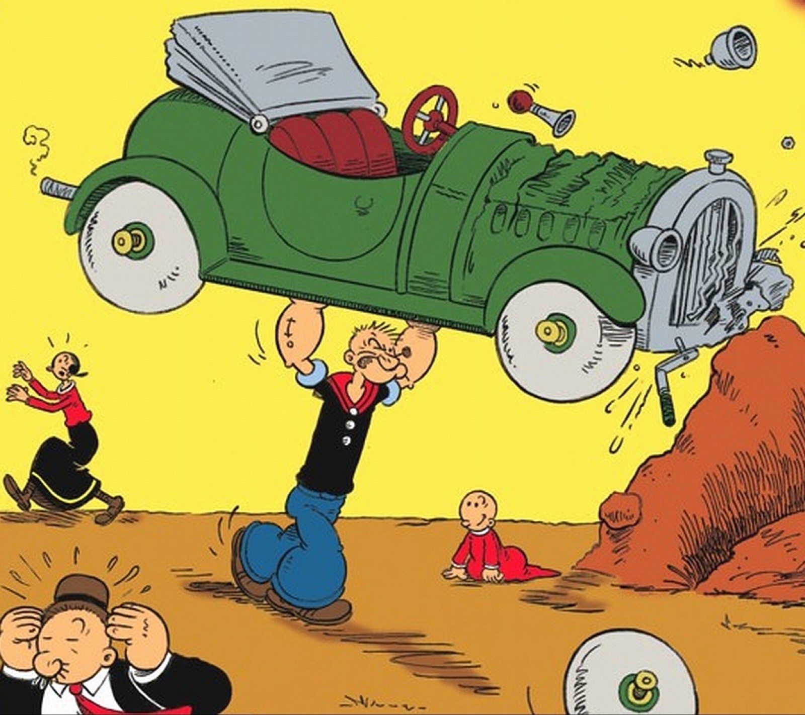 Téléchargez le fond d'écran des dessins animés, popeye