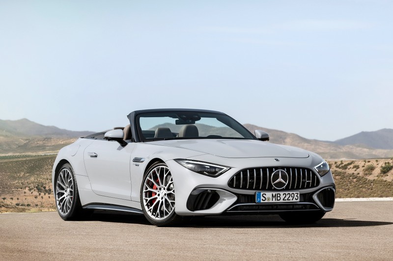 Mercedes amg roadster (мерседес амг сл 55 4матик, mercedes amg sl 55 4matic, роскошные спортивные автомобили, 2022, машины)