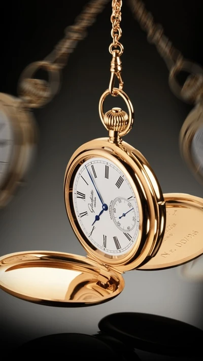 Vintage Gold Pocket Watch: Ein Meisterwerk antiker Präzision