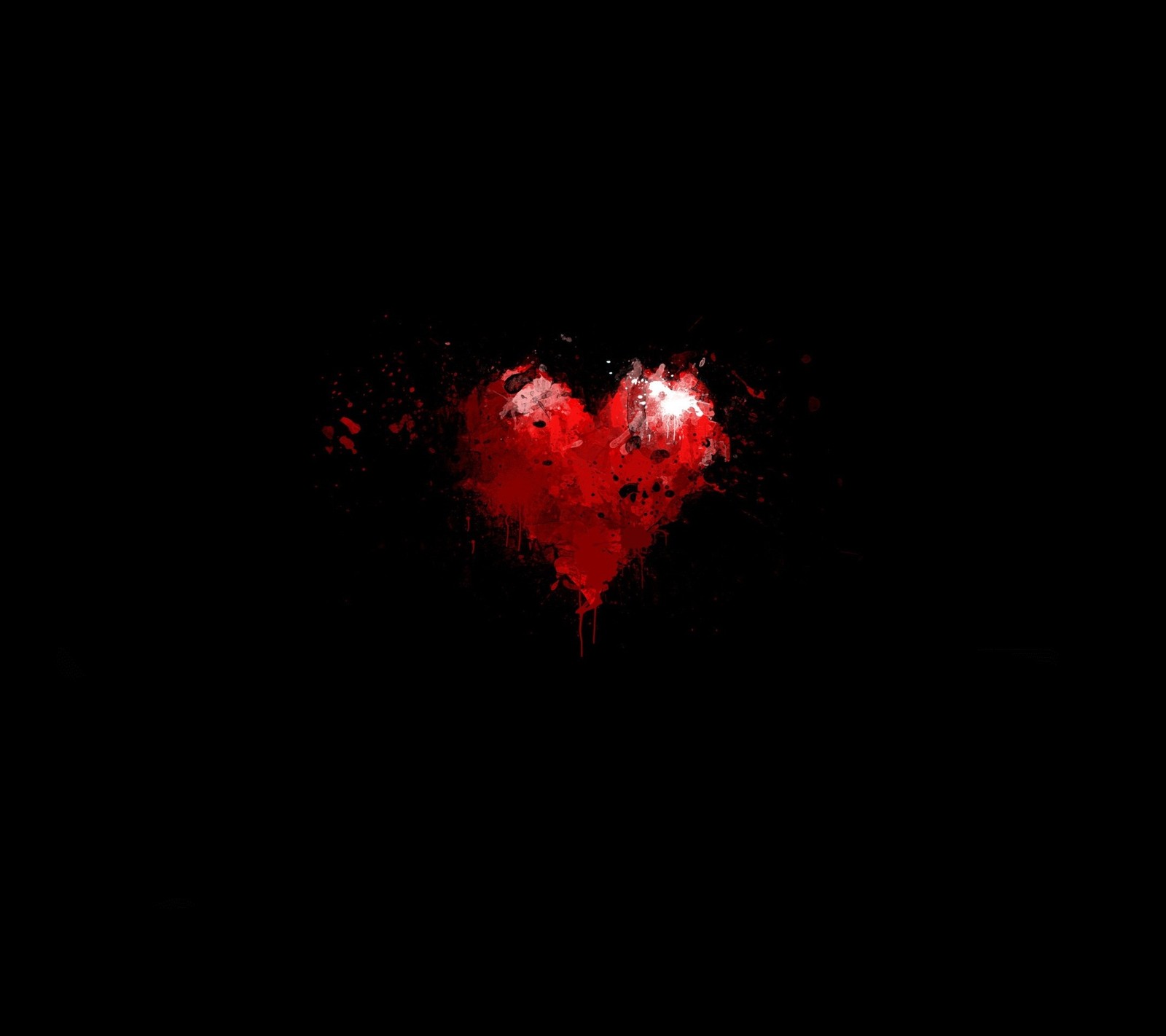 A close up of a red heart on a black background (heart, red)