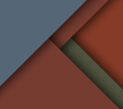 Zusammenfassung Android Material Design: Geometrische Überlagerungen in erdigen Tönen