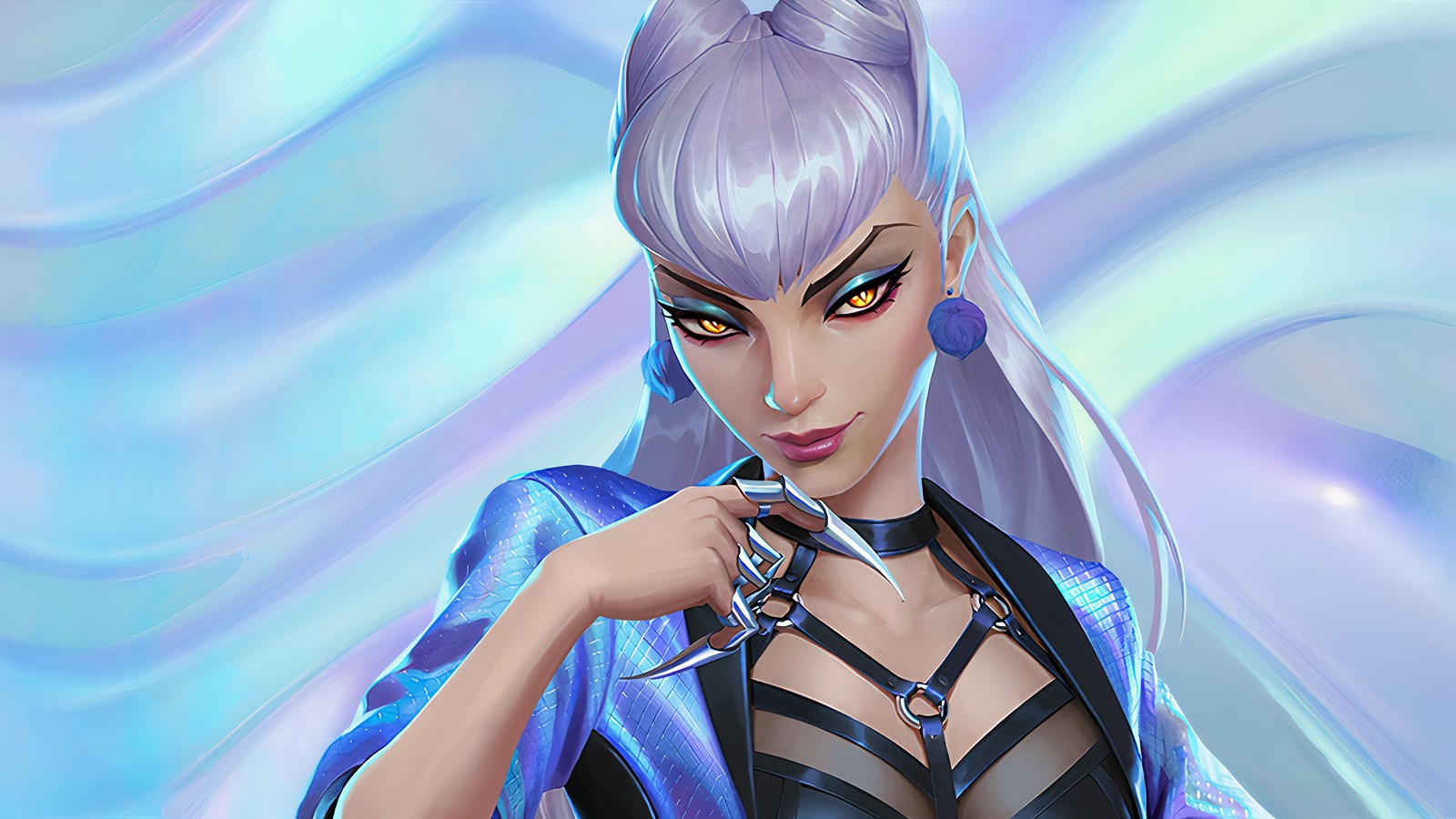 Baixar papel de parede evelynn, kda, tudo para fora, lol, league of legends