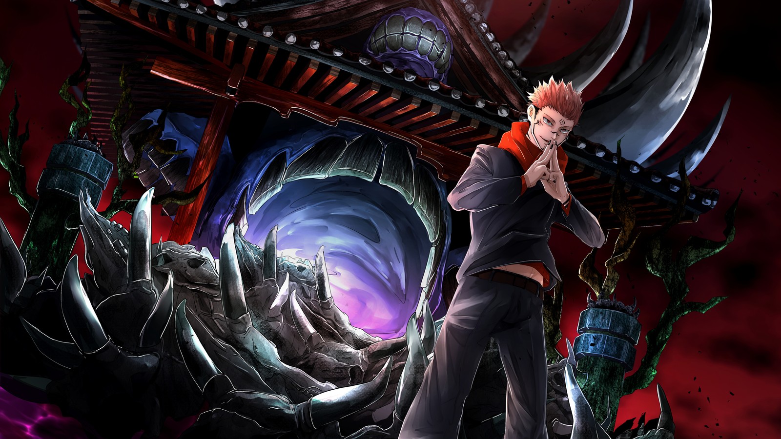 jujutsu kaisen, anime, sorcery fight, 呪術廻戦, yuji itadori wallpaper