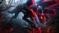 Naafiri: Cybernetisches Wesen im Splash-Art von League of Legends