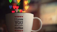 romantik, tasse, kaffeetasse, liebe, valentinstag