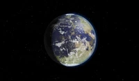 Earth in Space: A Stunning 8K View of Our Planet Against the Blackness of the Universe