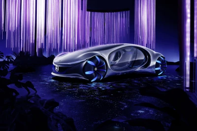 Mercedes-Benz Vision AVTR: Футуристический концепт-кар в светящейся среде