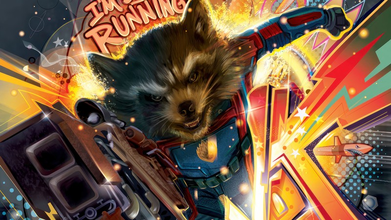 Ракетный енот выходит из галактики (rocket raccoon, стражи галактики том 3, guardians of the galaxy vol 3, фильм, marvel)