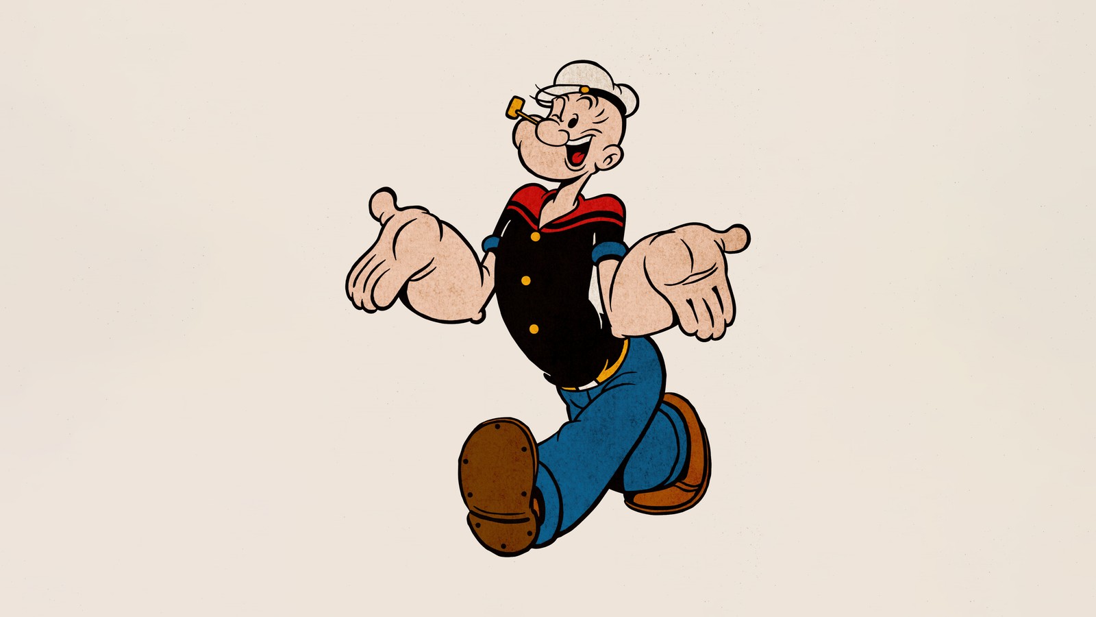 Скачать обои попай, popeye, радостный, счастливый, мультфильм