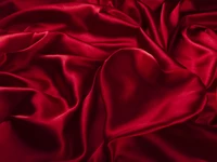 Tissu en satin rouge luxueux en forme de cœur