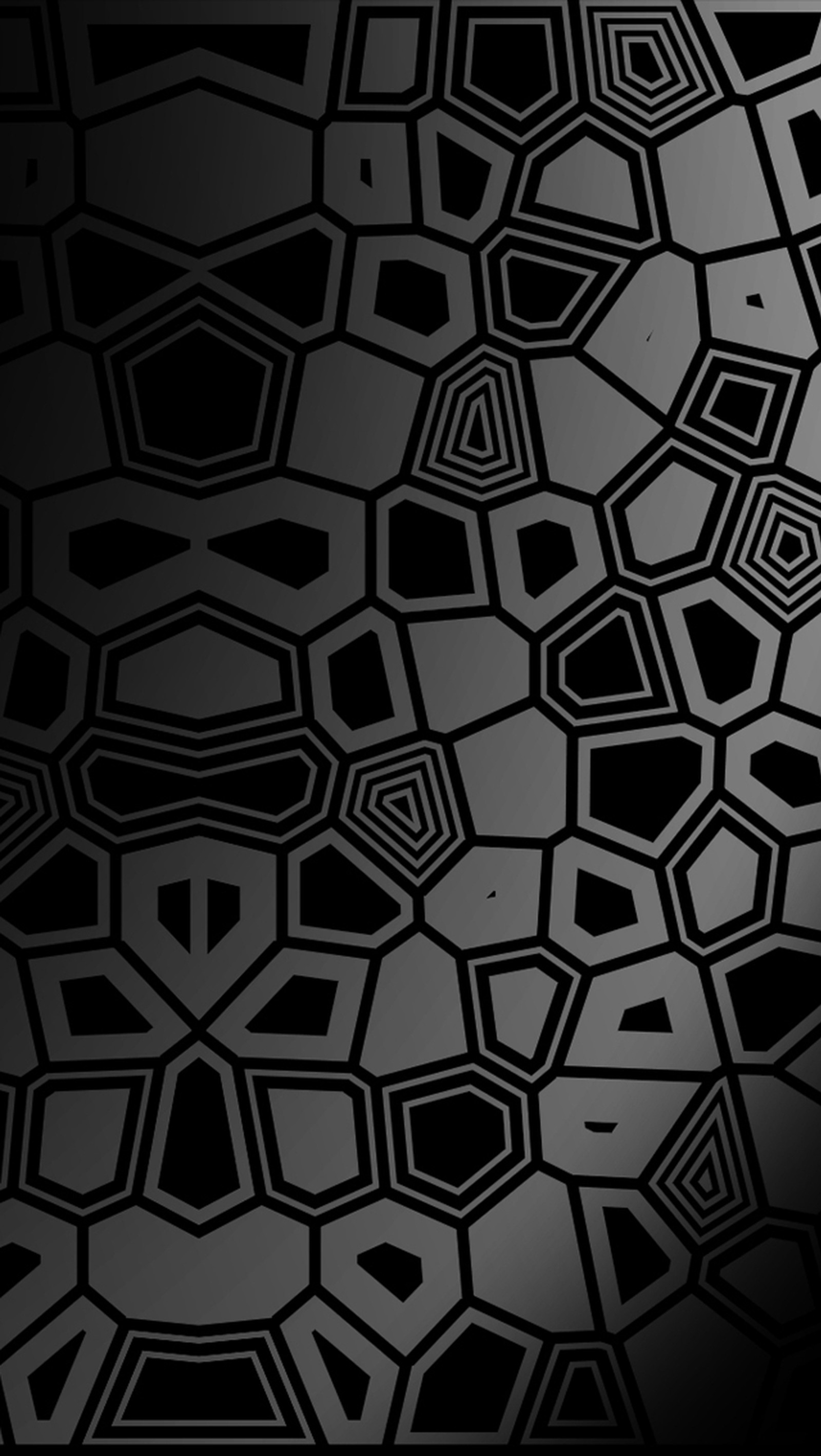 A close up of a black and white pattern with a black background (black silver, design)