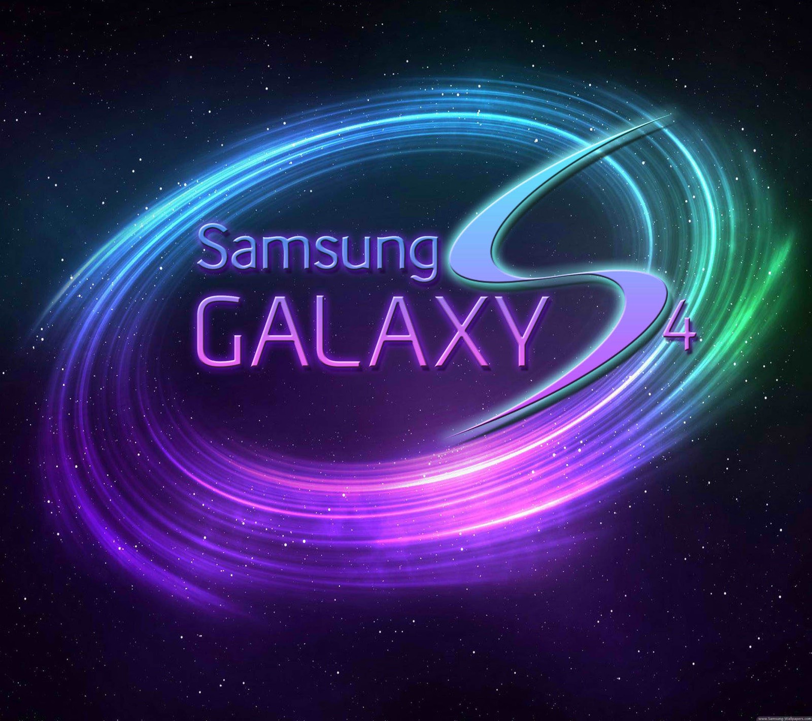 Logo samsung galaxy s avec un tourbillon violet (galaxie, s4)