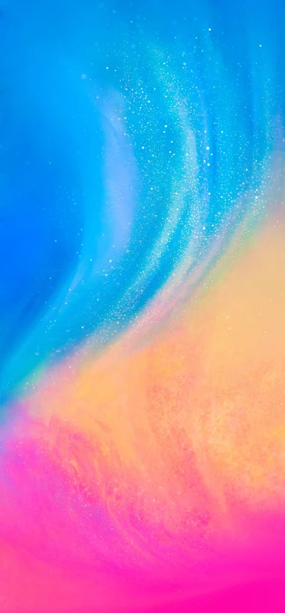 Vibrant Gradient Blend of Blue, Pink, and Gold