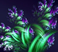 abstract, bouquet, flowers, leaves wallpaper