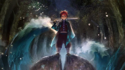 tanjiro kamado, tanjirou kamado, kimetsu no yaiba, anime, dämonentöter kimetsu no yaiba