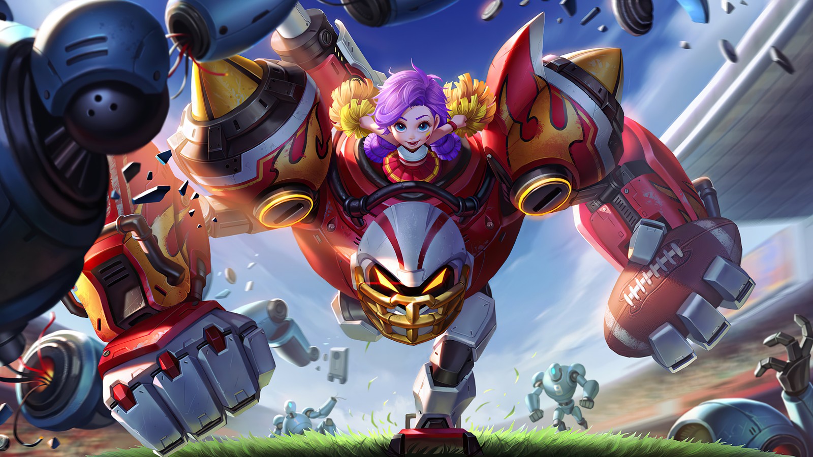 Baixar papel de parede jawhead, foo quarterback, pele, mobile legends, bang bang