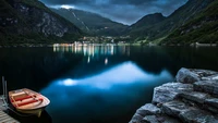 fiordo, geiranger, naturaleza, agua, montaña