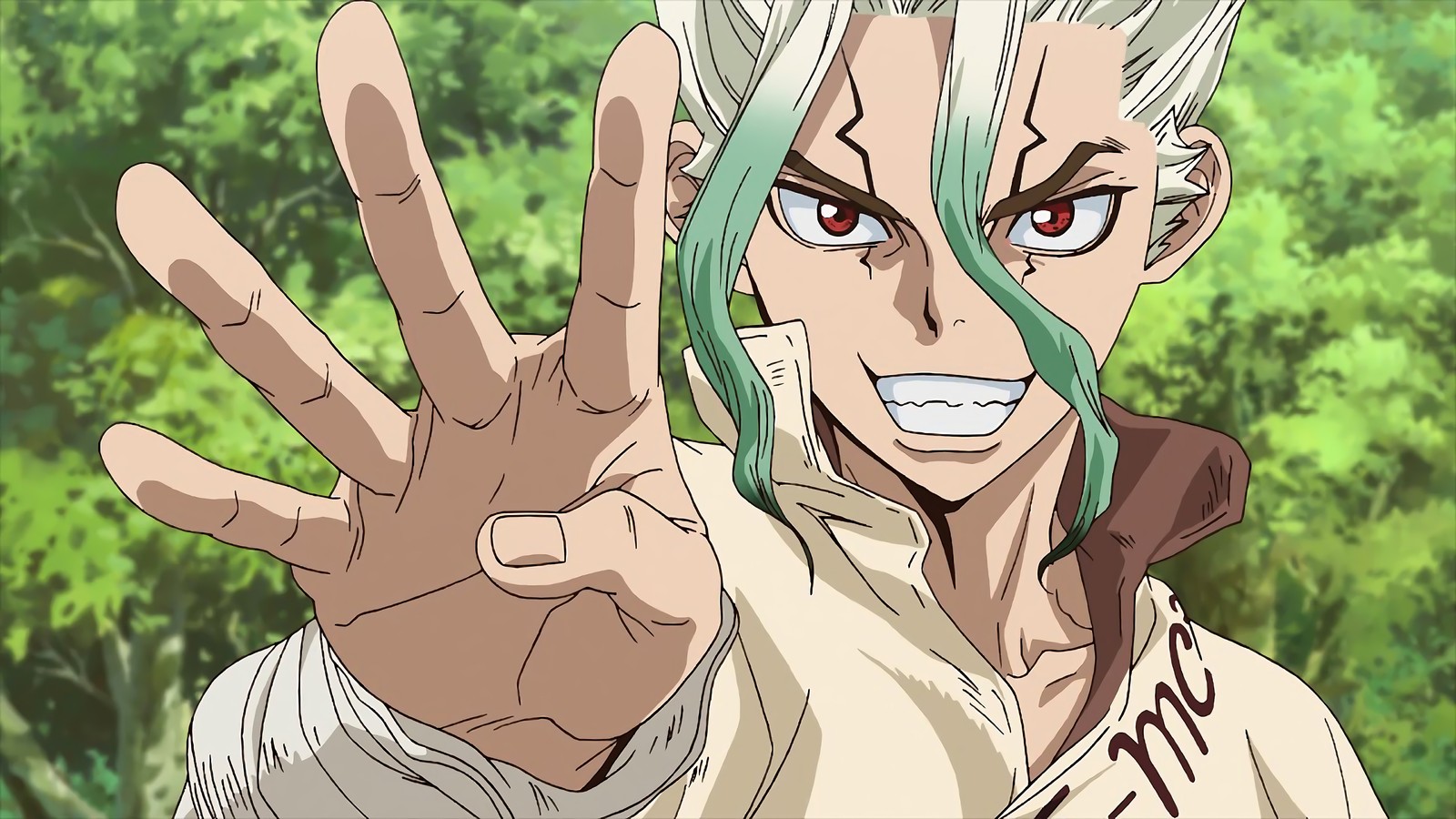 Baixar papel de parede dr stone, anime, senku ishigami