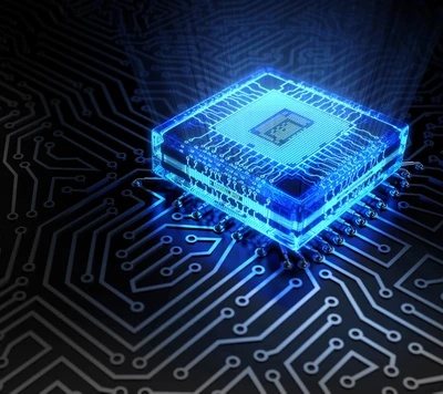 Illuminated CPU on a Circuit Board: A Fusion of Technology and Innovation