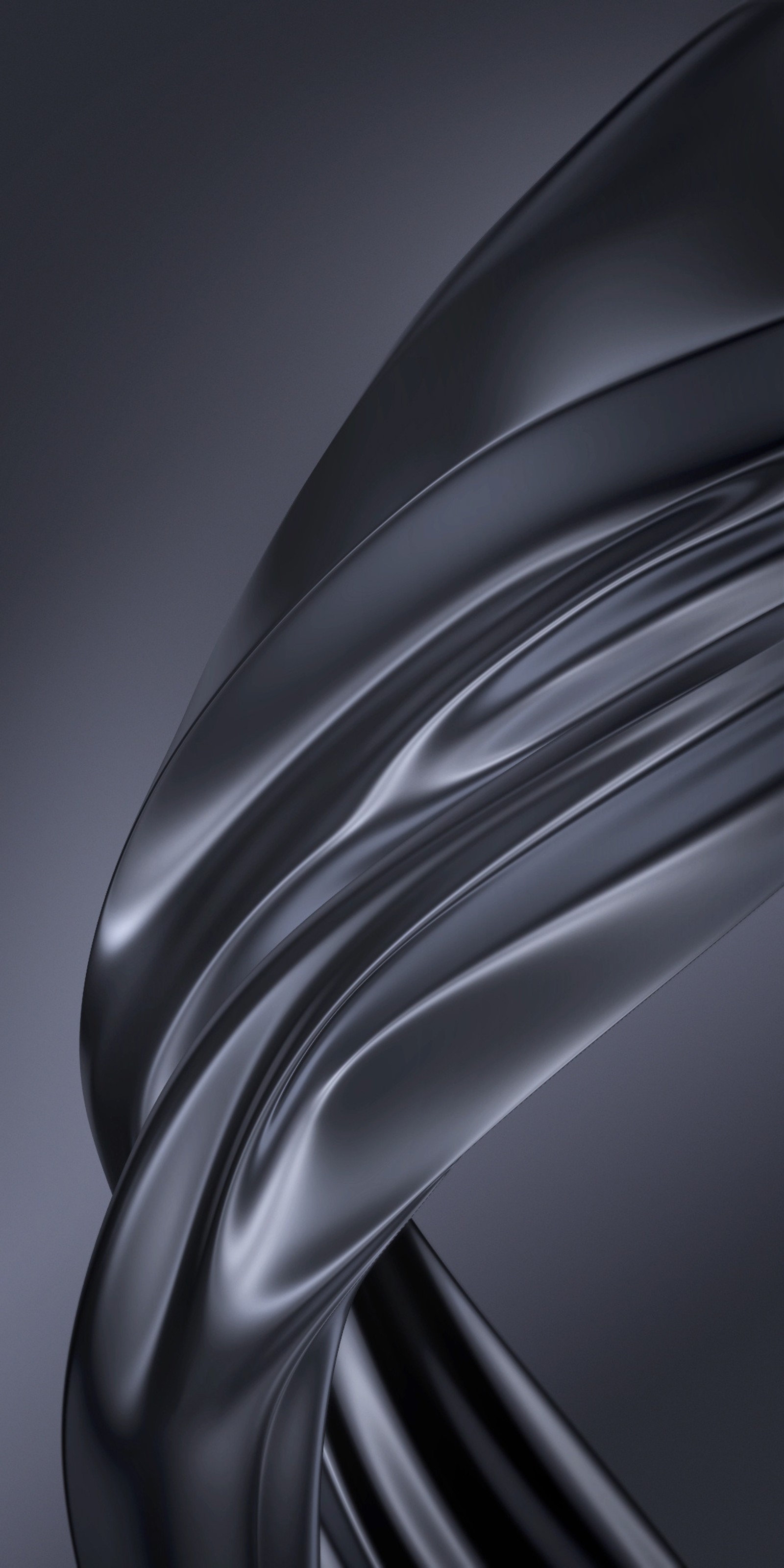 A close up of a black and white abstract background with a curved curve (abstract, android, background, gray, mi mix 2s)