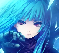 anime, blue, girl wallpaper