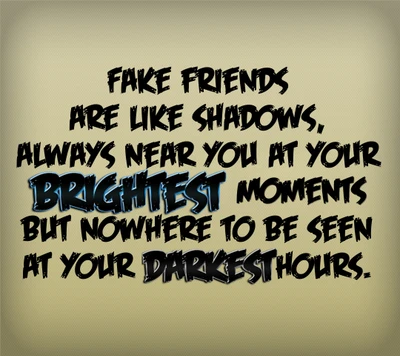 Fake Friends: Present in Bright Moments, Absent in Dark Hours