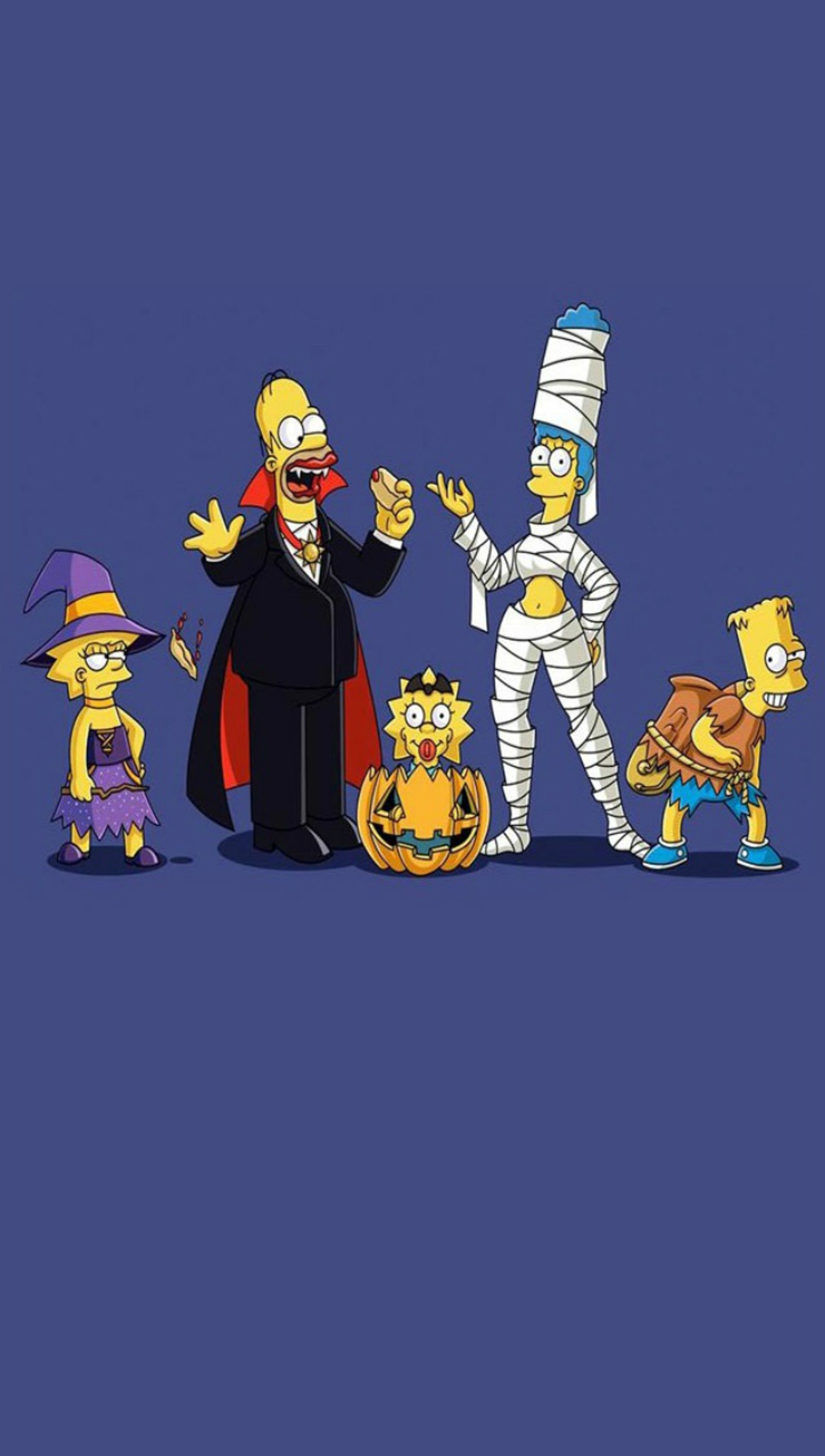 La familia simpson en halloween (halloween, homero, marge, monstruos, simpsons)