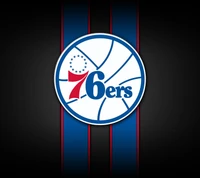 Logo des Philadelphia 76ers sur un fond sombre